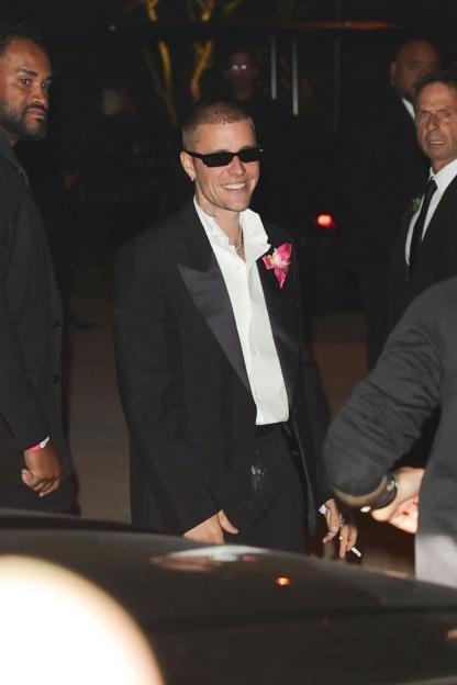 Justin Bieber attending Kris Jenner's 70th birthday celebration at Jeff Bezos' estate.