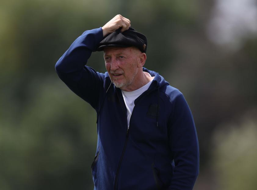 London, UK. 18th July, 2026. LONDON, ENGLAND, JULY 18: Ian Holloway manager of Swindon Town looks disappointed & dejected during the Pre Season Friendly match between Crystal Palace FC v Swindon Town FC at Crystal Palace Training Ground, Beckenham, L