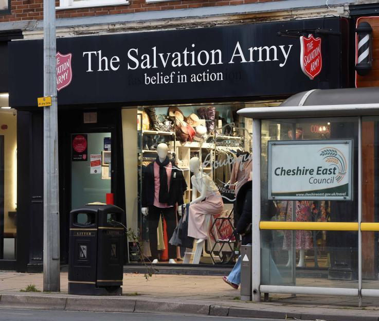 Nepo Baby Tanya Bardsley's Daughter Gabriella Bardsley seen doing her community service in The salvation army charity shop in Wilmslow, Cheshire after her drink driving ban