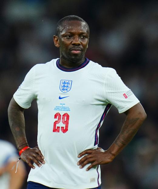 Shaun Wright-Phillips of England on the field during Soccer Aid for Unicef 2021.