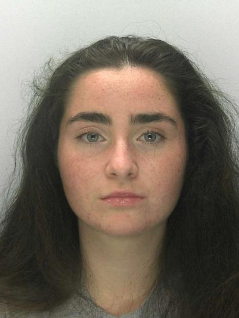 Mugshot of Liberty Mitchell, 21, who was sentenced to six years in prison for a car crash that killed two people.