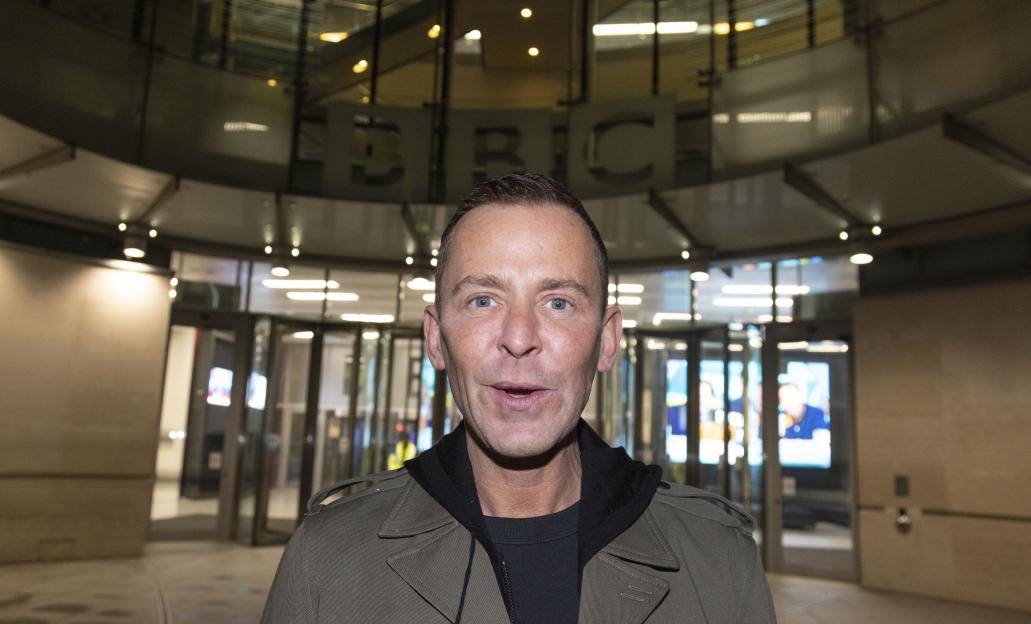 Scott Mils arrives for his first day as the BC radio 2 breakfast show presenter after replacing Zoe Ball.