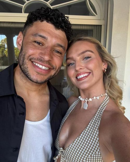 Alex Oxlade-Chamberlain with Perrie Edwards
