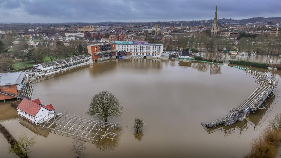 Flooding In Worcester After Heavy Rainfall