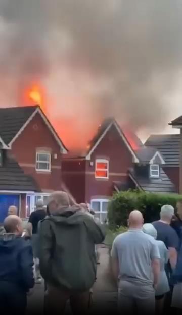 'Massive Flames Erupt in Home After Lightning Strikes Roof, Locals Report Hearing an 'Explosion''