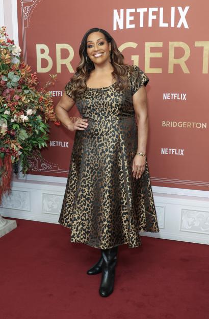 Alison Hammond smiles on the red carpet at the "Bridgerton" Season Four Part Two UK BFI Screening.
