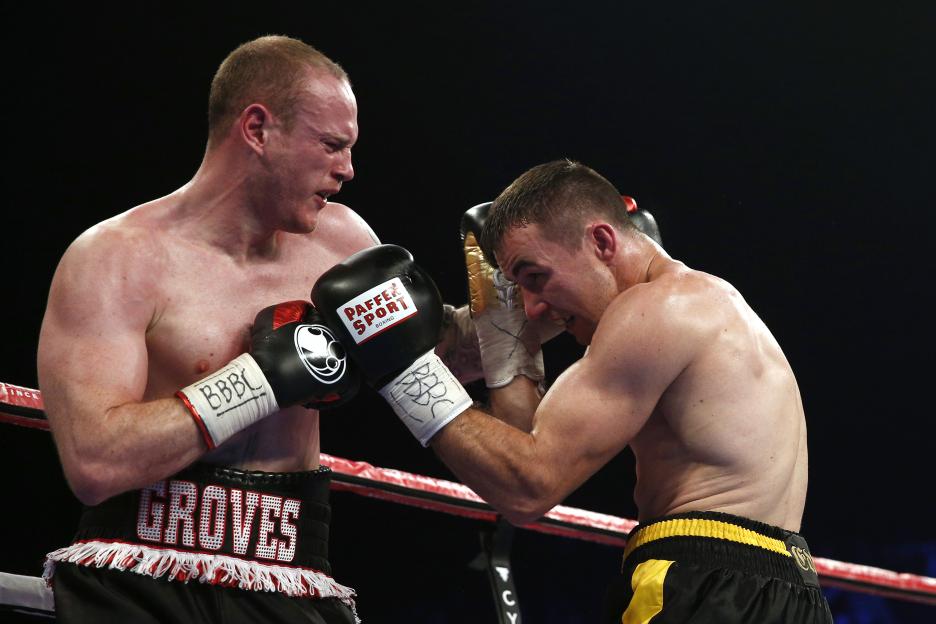 George Groves in action with Eduard Gutknecht