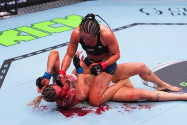 UFC Star's Bloody Octagon Encounter Leaves Fans in Shock, Calling It a 'Crime Scene'