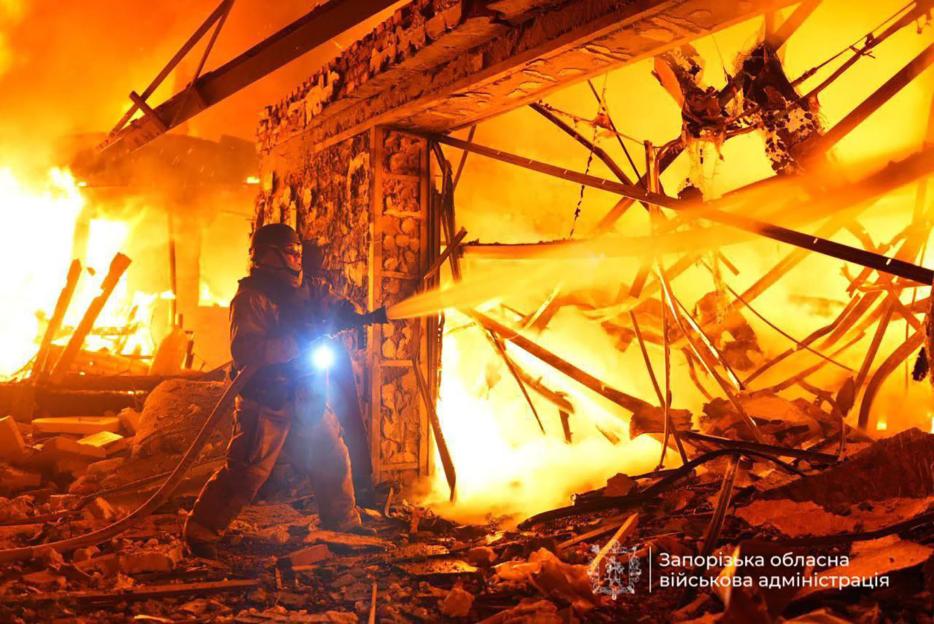 At least three injured in overnight Russian strike on Zaporizhzhia.