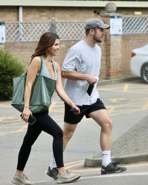 Ekin-Su Culculoglu and Christopher East leaving a couples workout session.
