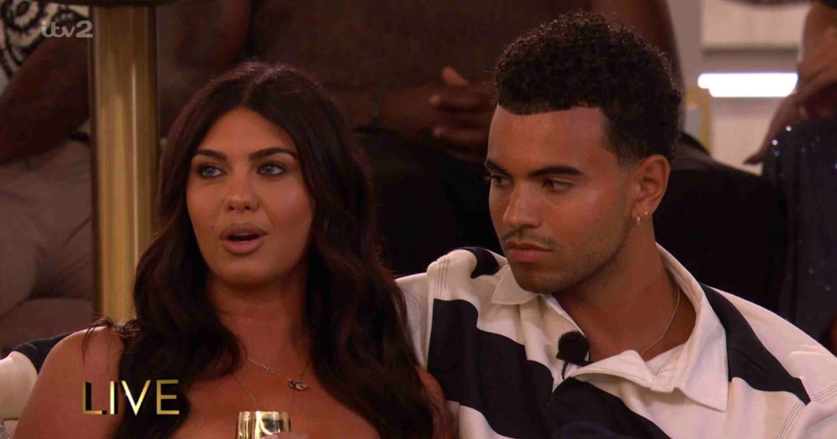 Belle and Harrison from Love Island All Stars at The Final.