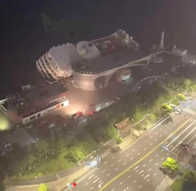 VIDEO: Luxury cruise ship topples over at dock after typhoon hits