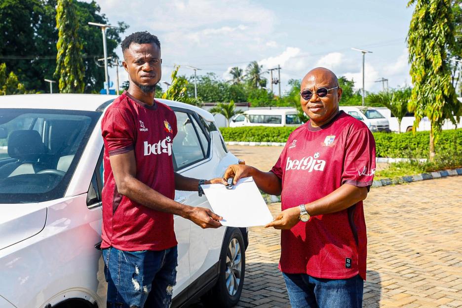 NPFL: Remo Stars Owner Surprises Mbaoma with New Car for Scoring Achievement!