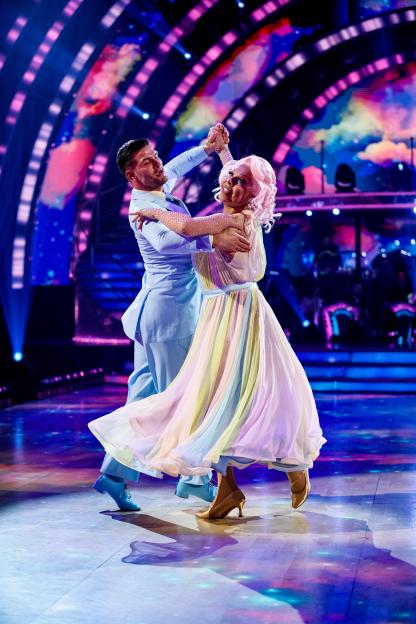 La Voix and Aljaž Škorjanec dancing on Strictly Come Dancing.