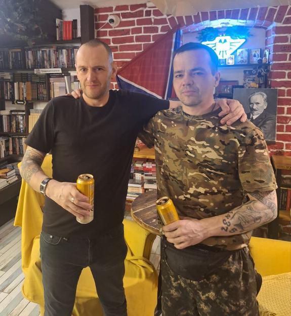 British traitors Aiden Minnis (right) and Ben Stimson (left) pictured together.