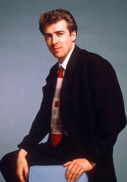 Jonathan Ross, a British television and radio presenter, in a studio shot.