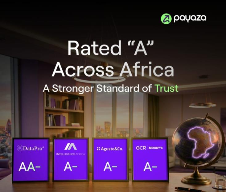 Payaza Earns Top 'A' Credit Ratings from Moody's, Agusto, DataPro, and Intelligence Africa!