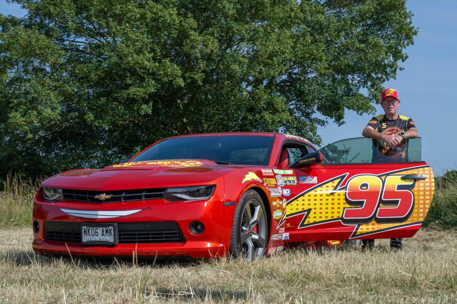 Dad transforms car into Lightning McQueen after boys' night out