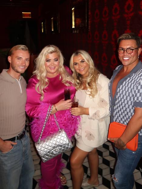 Gemma Collins and three friends pose for a photo.