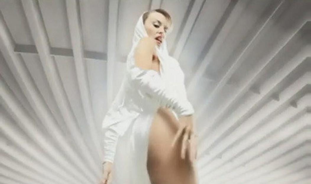 Kylie Minogue in the music video for "Can't Get You Out Of My Head."