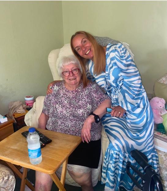 Justine Morrison with her mother Joyce.