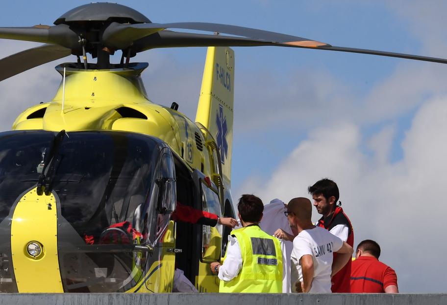 CYCLING-FRA-DAUPHINE-FROOME-ACCIDENT