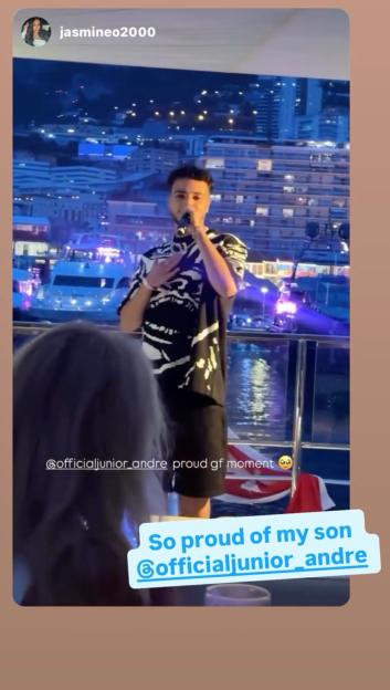 Katie Price Beams with Pride as Son Junior Andre Steals the Spotlight on Stage in Monaco Before the Grand Prix