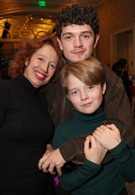 Katy Cavanagh-Jupe, Noah Jupe, and Jacobi Jupe pose for a photo.