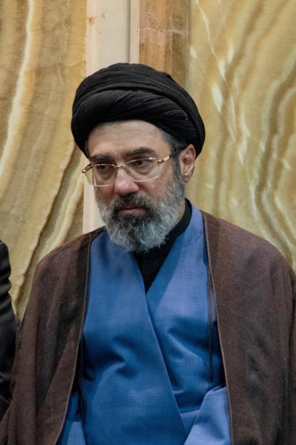 Mojtaba Khamenei attending a rally in Tehran.