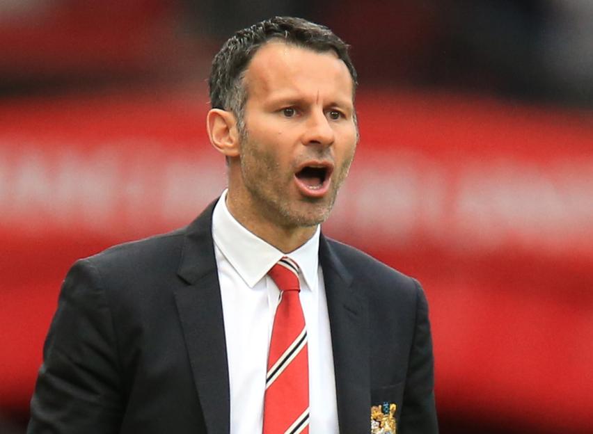 Manchester United interim manager Ryan Giggs shouting during a match.