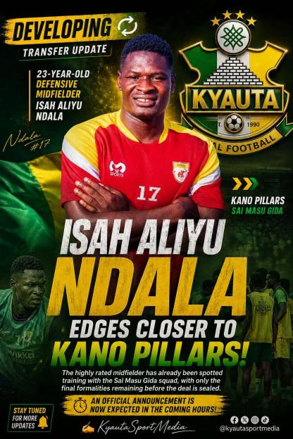 'NPFL: Ndala Poised for Exciting Move to Kano Pillars'