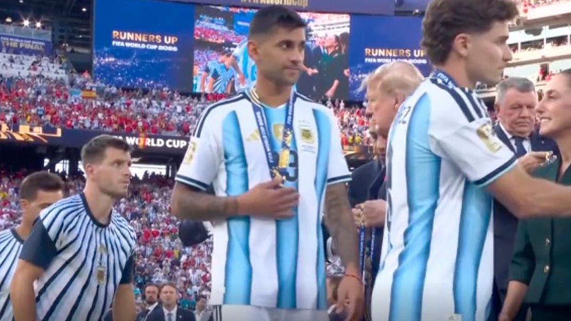 Cristian Romero Gives Donald Trump the Cold Shoulder in Cringe-Worthy Moment After World Cup Final