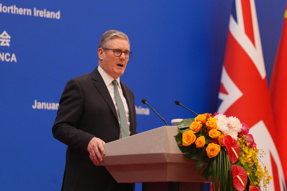 Prime Minister Sir Keir Starmer speaking during the 2026 UK-China Business Council in Beijing.