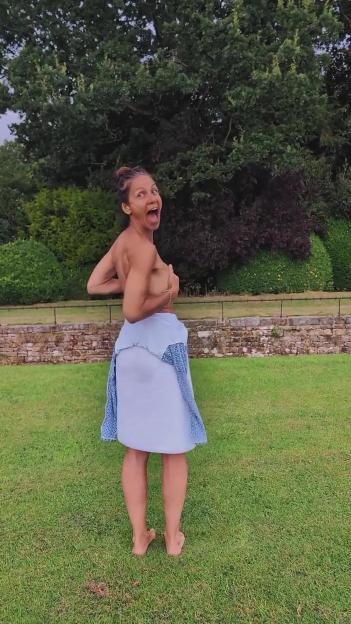 Julia Bradbury Strips Down in Her Garden to Share a Heartfelt Message with Fans