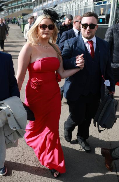 Luke Littler's Girlfriend Faith Millar Dazzles in Pink Dress at Cheltenham Day Two