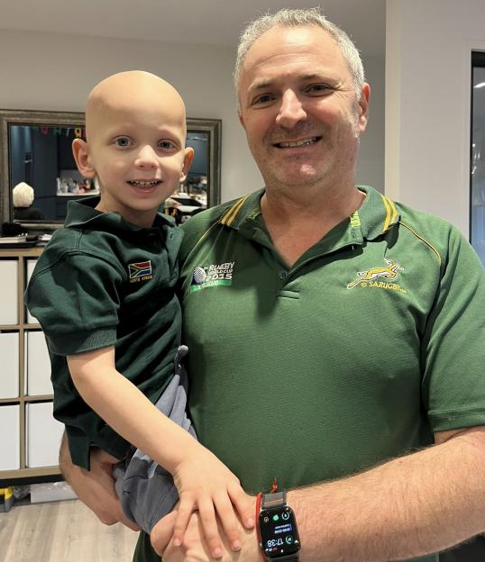 Raffi Starkowitz with his dad Neil Starkowitz.