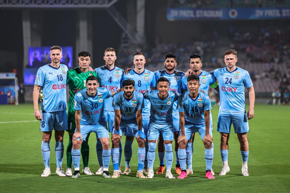 The Mumbai City FC team poses for a group photo before the AFC Champions League Group D match against Al Hilal SFC.