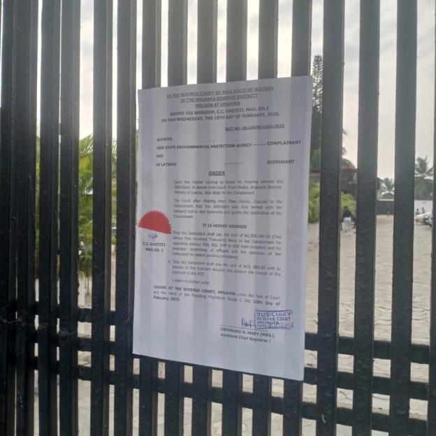 Abia Government Closes Hotels and Water Factory for Environmental Violations and Improper Waste Disposal