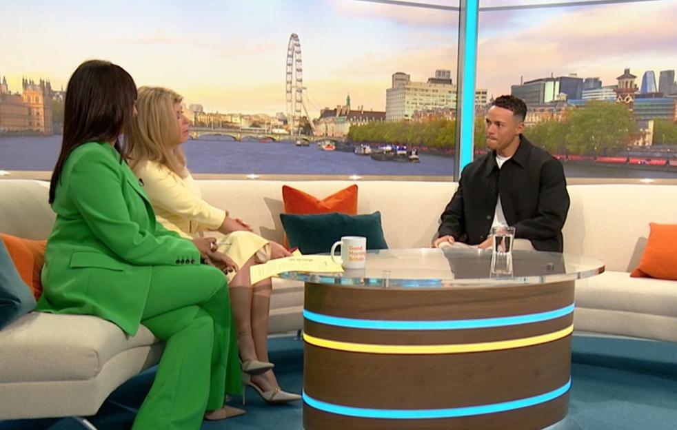 Jermaine Jenas on GMB, discussing his TV career.