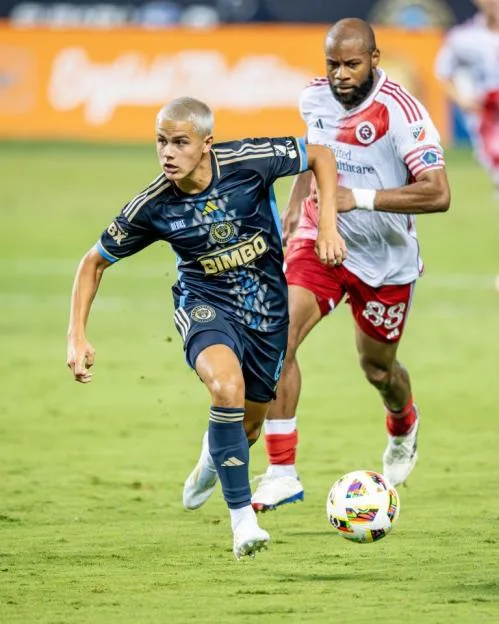 Chester, Pennsylvania, USA. 17th July, 2024. Cavan Sullivan future Manchester City prospect on the pitch in his debut for the Philadelphia Union making him the youngest player to appear in a Major League Soccer - MLS - football game at 14 years and 3