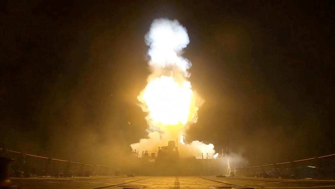 Explosions at an unknown location, following what U.S. Central Command (CENTCOM) said were strikes on Iranian military targets