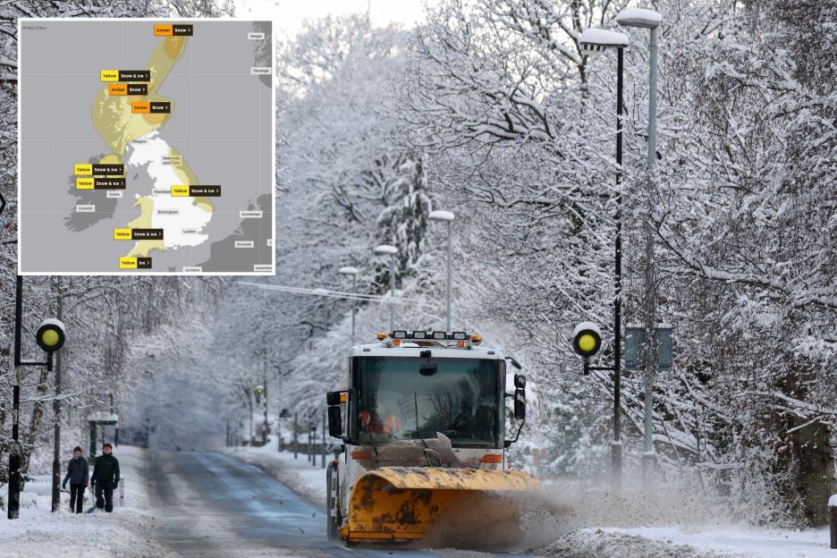 UK Weather Alert: 40cm of Snow Set to Blanket Britain This Weekend as Met Office Issues Amber Warnings for Cold Snap