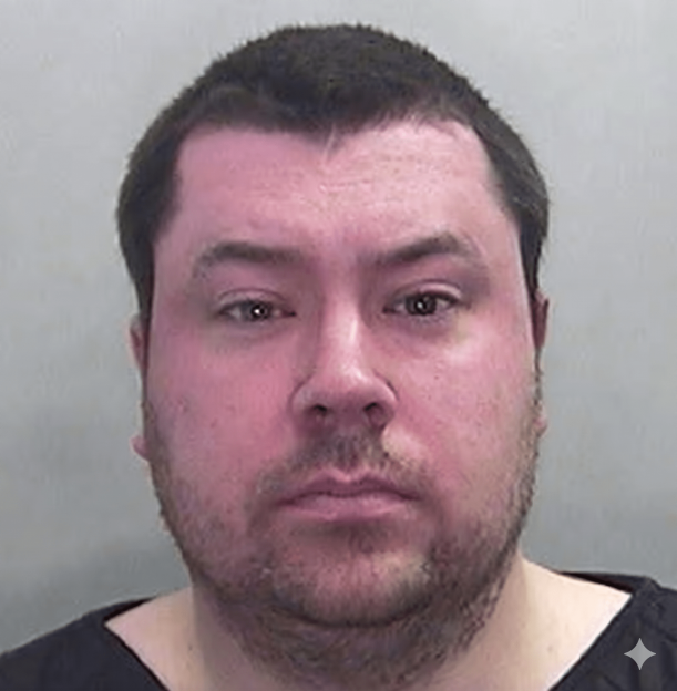 Mugshot of Matthew Tvrdon with dark hair and scruffy facial hair, wearing a dark shirt.