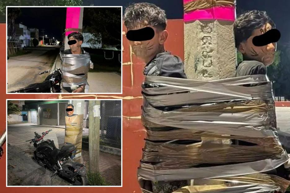Mysterious Vigilante Known as 'Mexican Batman' Takes Down Motorcycle Thieves by Duct Taping Them to Poles
