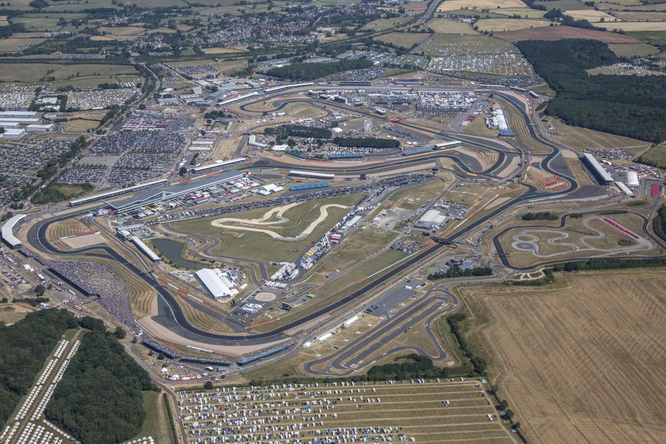 Aerial View of the British Grand Prix, Silvertone