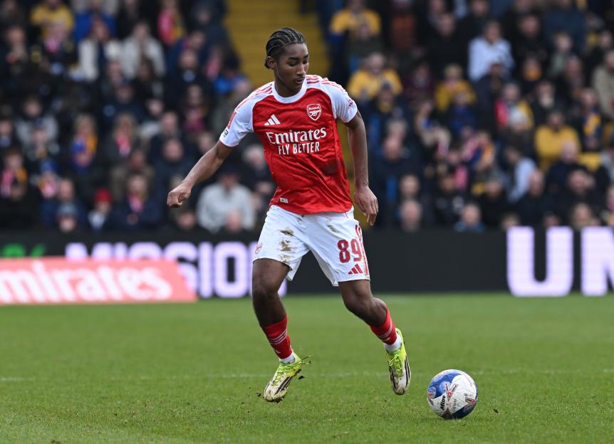Marli Salmon of Arsenal playing during the Emirates FA Cup match.