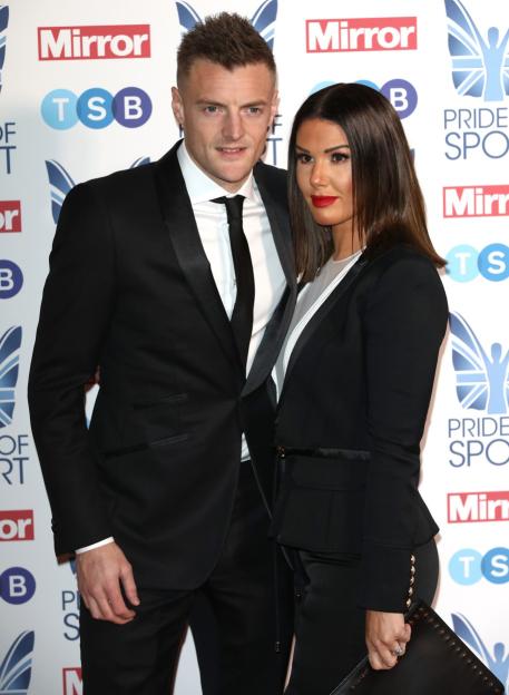 Jamie Vardy and Rebekah Vardy at the Pride of Sport Awards.