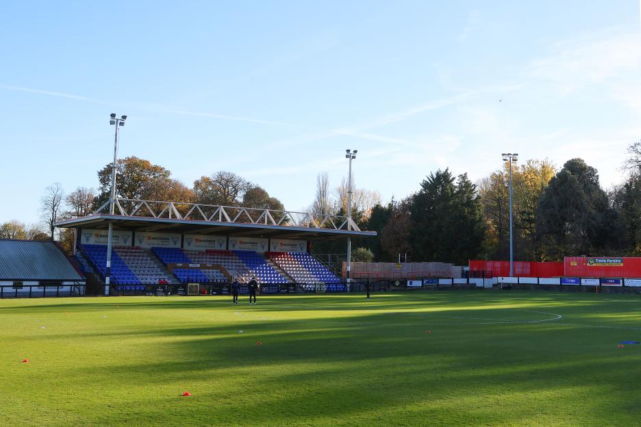 View of Park View Road during the National League South match between Welling United and Yeovil Town.