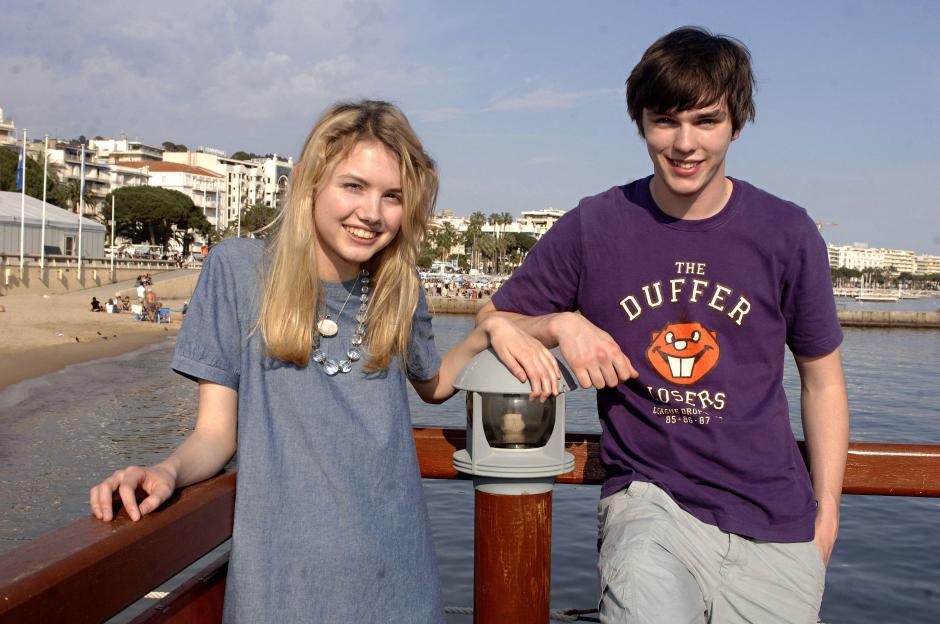 Actors Hannah Murray and Nicholas Hoult promoting 'Skins' at MIP in Cannes, France.