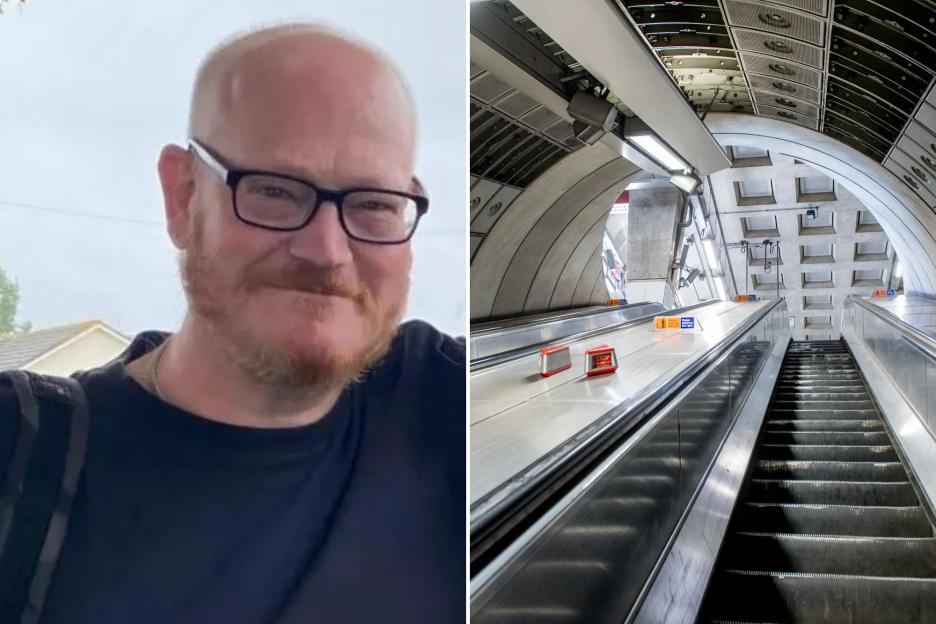 An image collage containing 2 images, Image 1 shows Photo of Ian Airlie, Image 2 shows Nearly empty escalator in a London Underground station during COVID-19 lockdown